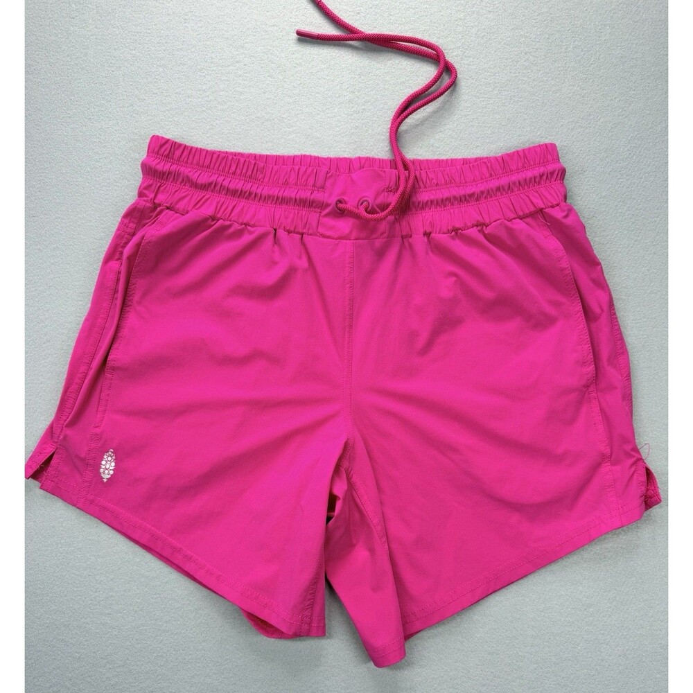 FP Movement Free People Womens S Hot Pink Running Shorts Drawstring Pockets